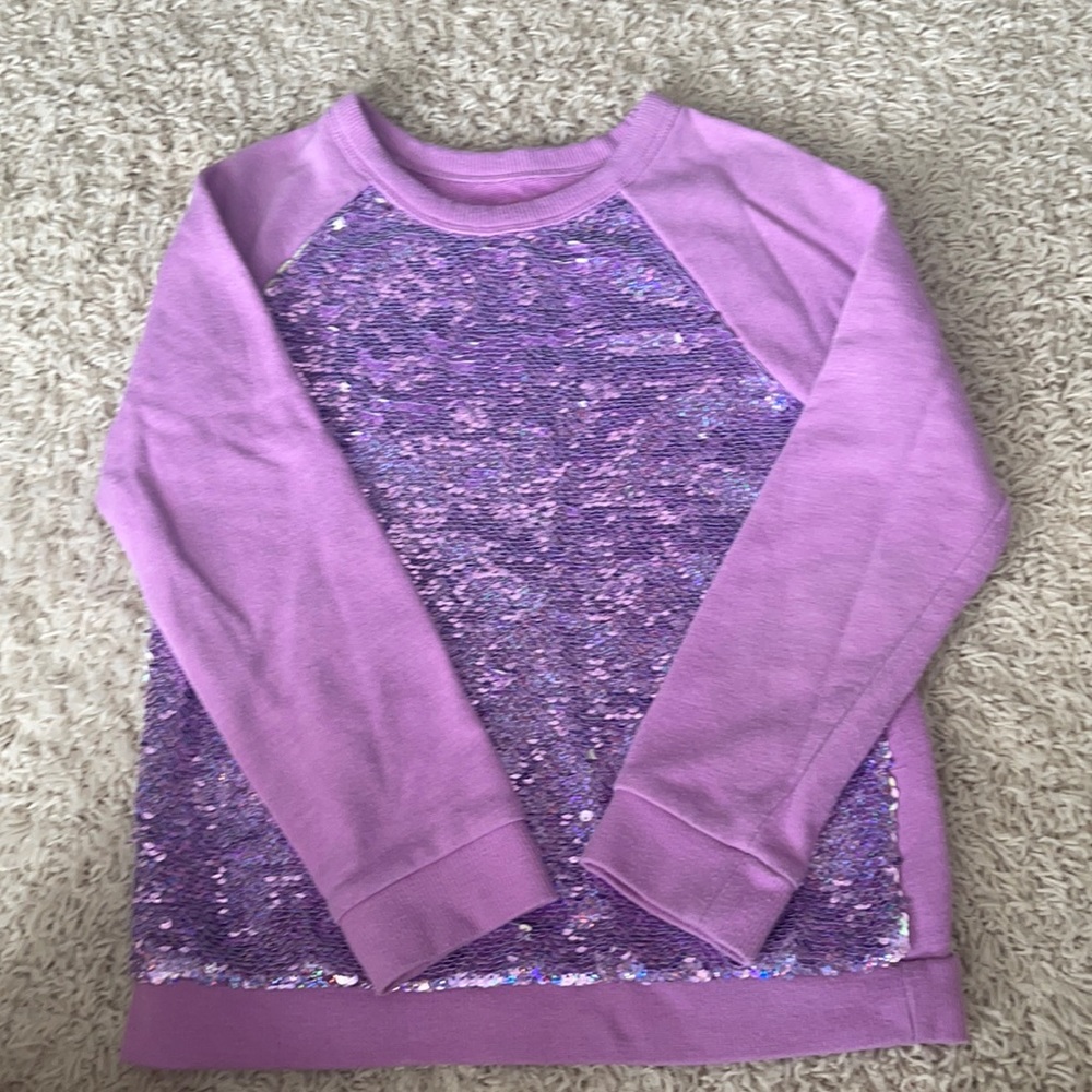 Purple flip sequin long sleeve